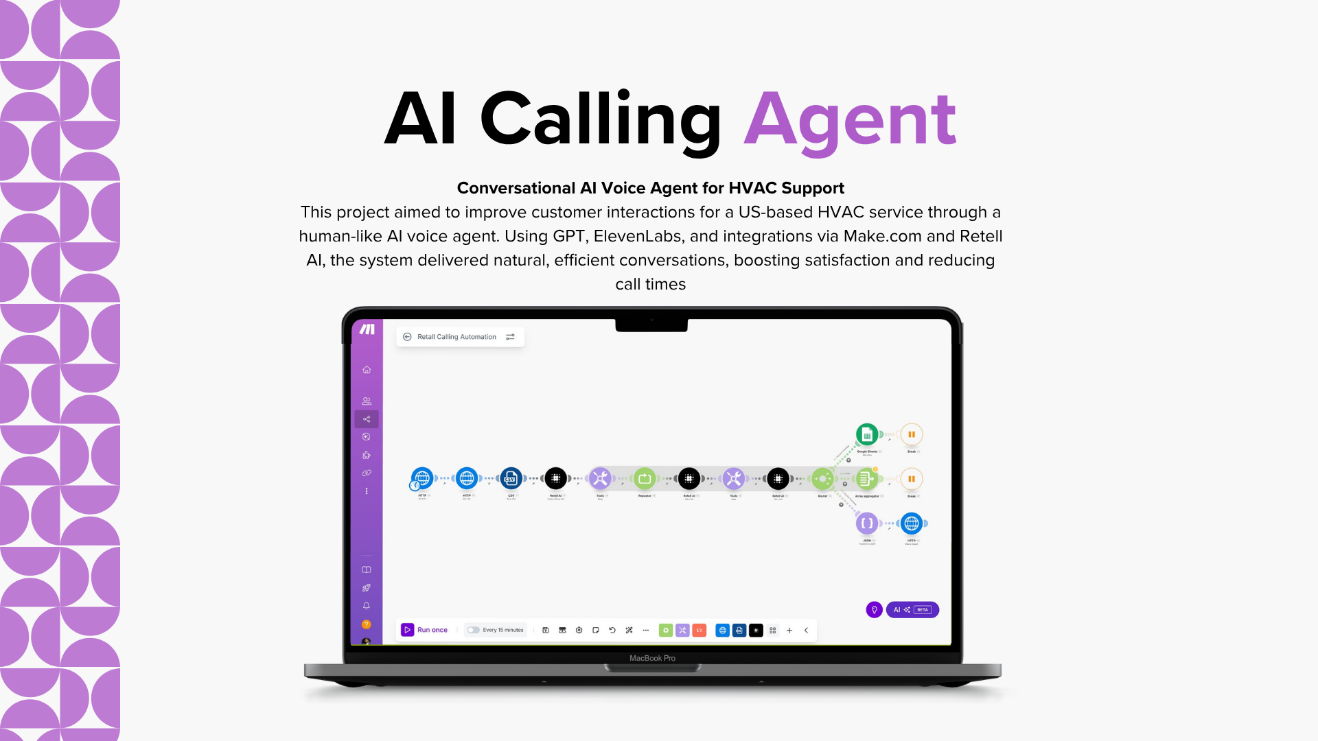 AI Calling Agent for HVAC Industry portfolio deck cover